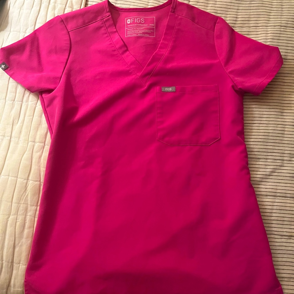 Figs Catarina Top XXS. electric orchid